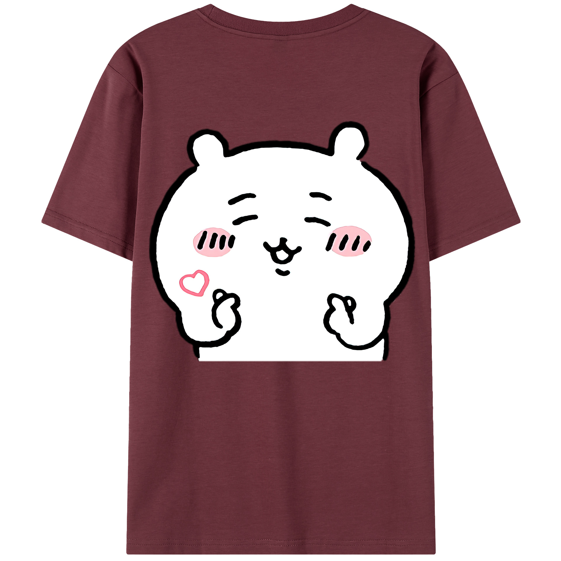 （画像用） ちいかわ ちいかわ Chii-kawa chiikawa 綿100％半袖Tシャツ（背面プリント）